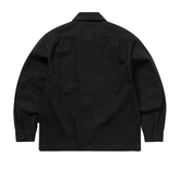 Washed Zip Shirt - Black